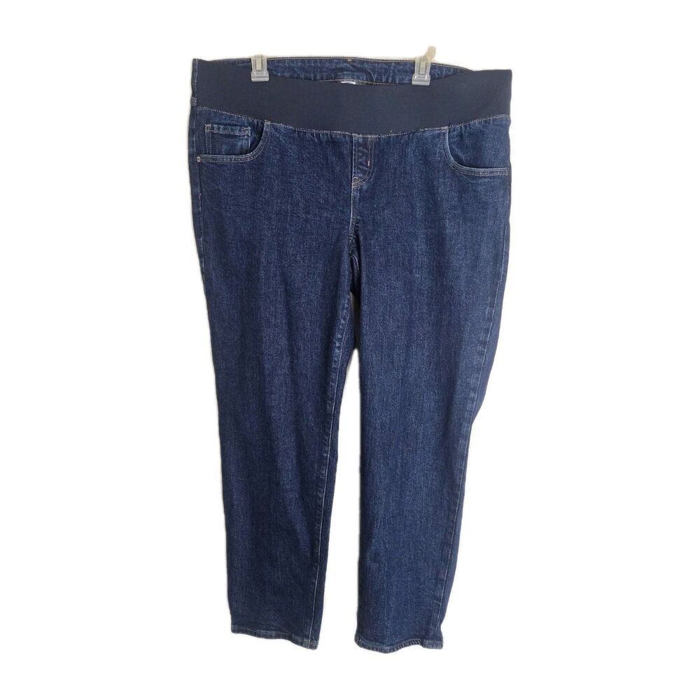 Old Navy Maternity Jeans Size 16 O.G. Straight Front Low Panel Pull On Mid Rise